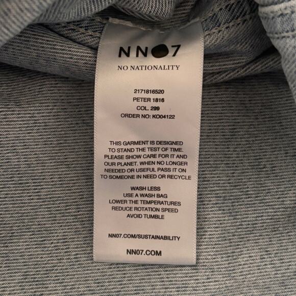 AS IS NN07 Mens Denim Jacket Peter 1816 XL Blue Jeans Shacket 299 No Nationality - Picture 7 of 10